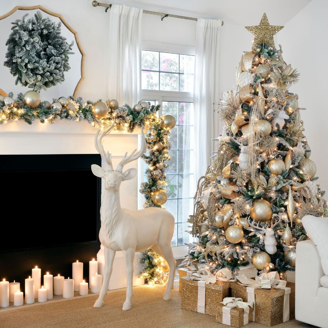 Champagne 8" Textured Ball Ornament - Joy By
