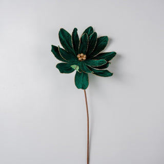 Emerald Velvet Blooming Magnolia Pick - Joy By