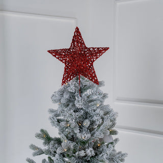 Festive Star Pick with Silver Beads & Clear Sequins - Joy By