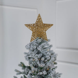 Festive Star Pick with Silver Beads & Clear Sequins - Joy By