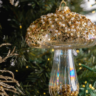 Gold Mushroom Ornament - Joy By