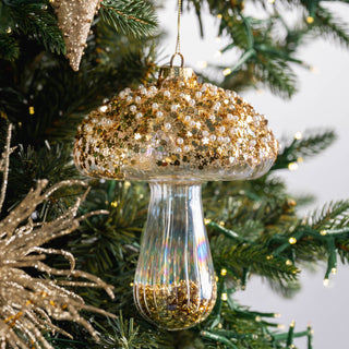 Gold Mushroom Ornament - Joy By