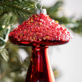 Red Mushroom Hanging Ornament - Joy By