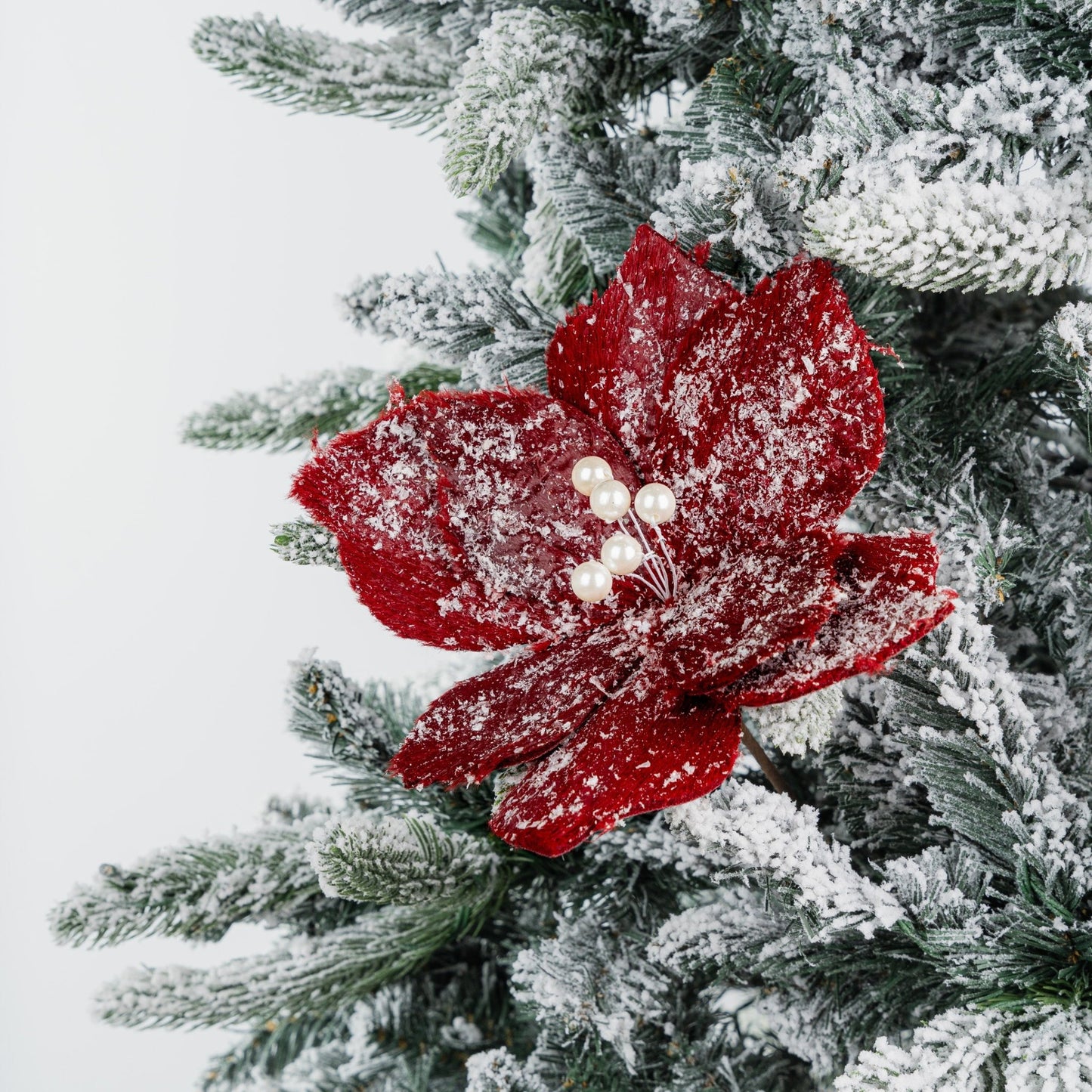Snow Red Flower Pick - Joy By