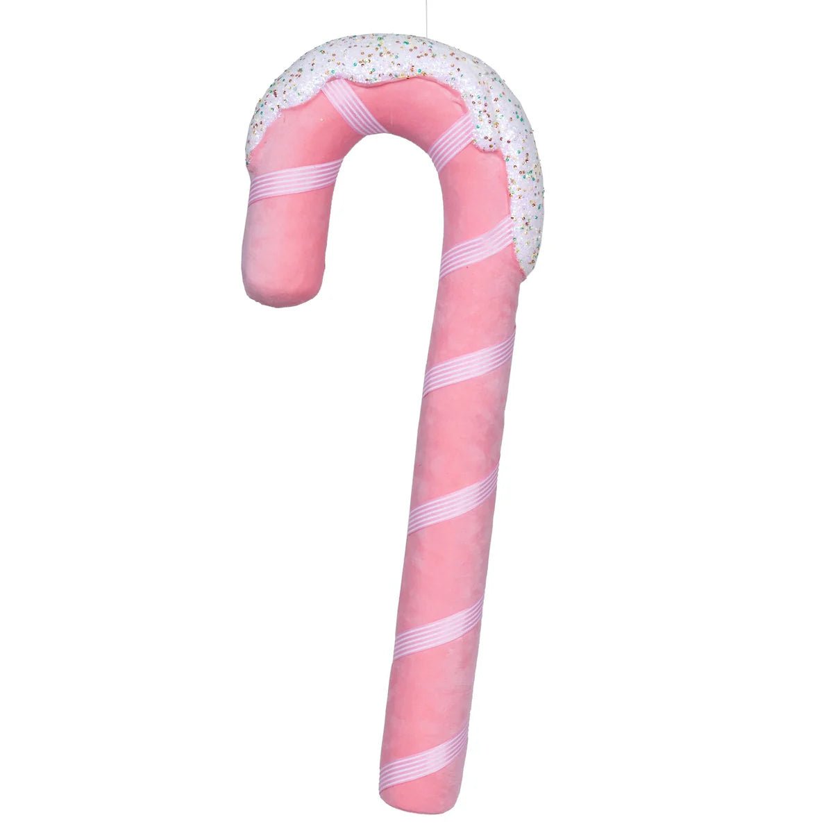 White & Pink Candy Cane Ornament - Joy By