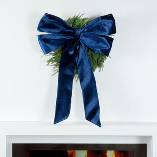 Wired Velvet Bow Topper (4ft) - Joy By