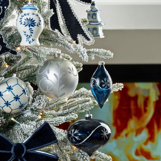 Holiday Heirlooms - A porcelain-inspired Christmas tree in timeless blue and white. - Joy By