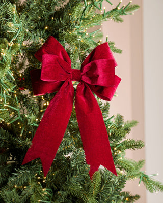 The Burgundy Tree Set: Burgundy Velvet Bow Ornament