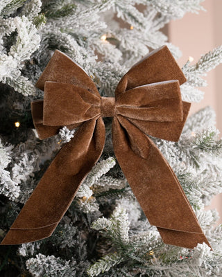 The Mocha Tree Set: Dark Brown Velvet Bow