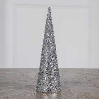 15" Silver & Rose Gold Sequin Comical Table Top - Joy By