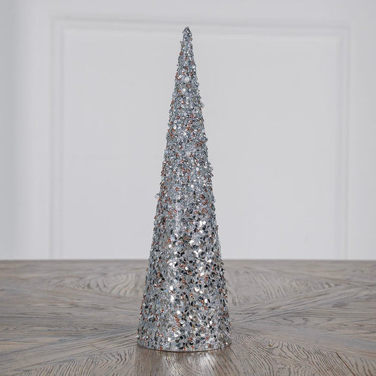 15" Silver & Rose Gold Sequin Comical Table Top - Joy By