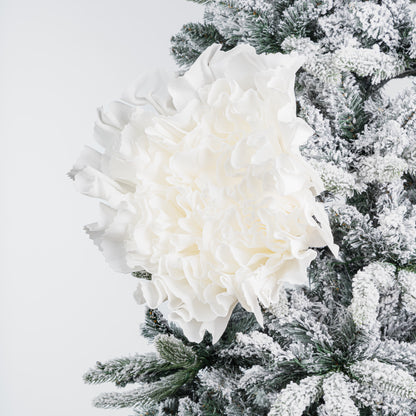 White Carnation Flower with Glitter 19"