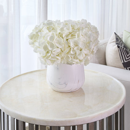 20" Faux White Hydrangea Flower - Joy By