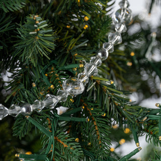 Crystal & Silver Bead Festive Garland Silver