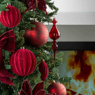 Red Glass Finial Hanging Ornament