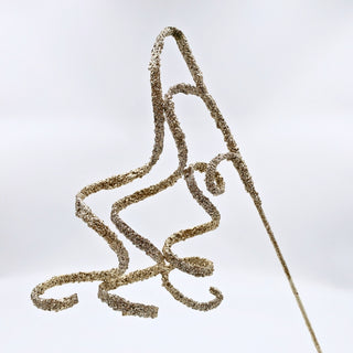 Champagne Chunky Glitter Twirl Pick champagne