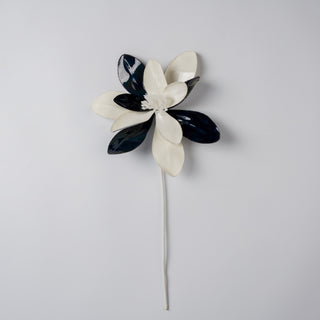 Monochrome Blooming Magnolia Pick White and Black
