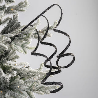 Black Glitter Twirl Pick Black