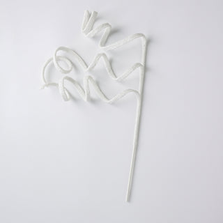 White Glitter Twirl Pick White