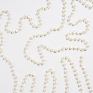 Pearl Beige Bead Garland 15 ft