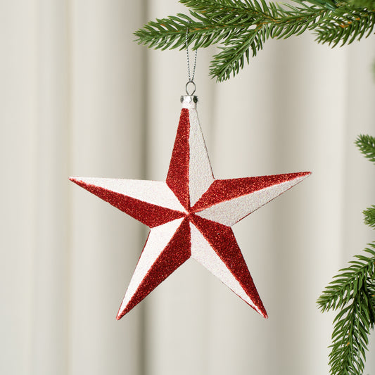 JOYBY Two Tone Star Christmas Ornament