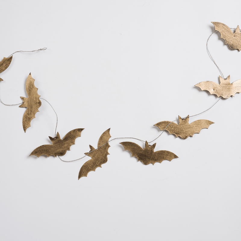 Antique Gold Bats Metal Garland - Joy By