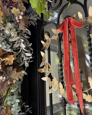 Antique Gold Metal Bat Wreath - Joy By