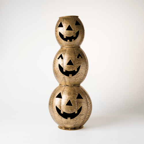 Antique Gold Metal Pumpkin Tabletop - Joy By