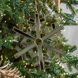 Big Glass Snowflake - Joy By