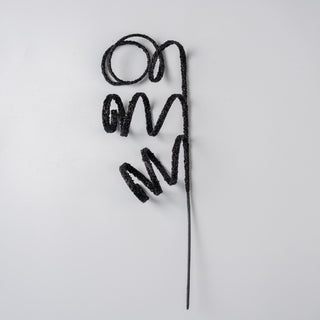 Black Glitter Twirl Pick - Joy By
