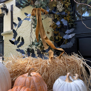 Black Metal Bat Wreath - Joy By