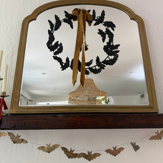 Black Metal Bat Wreath - Joy By