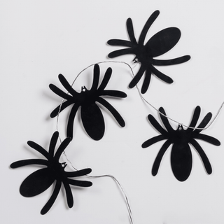 Black Metal Spider Garland - Joy By