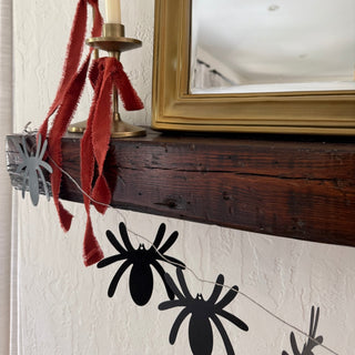 Black Metal Spider Garland - Joy By