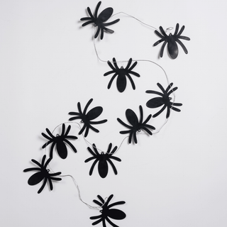 Black Metal Spider Garland - Joy By