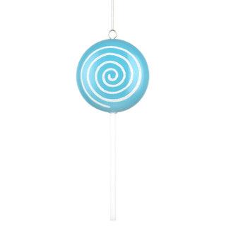 Blue Glitter Dusted Lollipop Ornament - Joy By