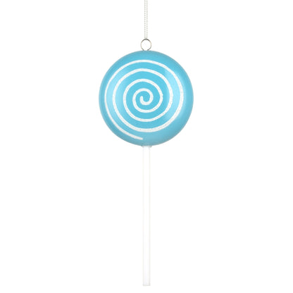Blue Glitter Dusted Lollipop Ornament - Joy By