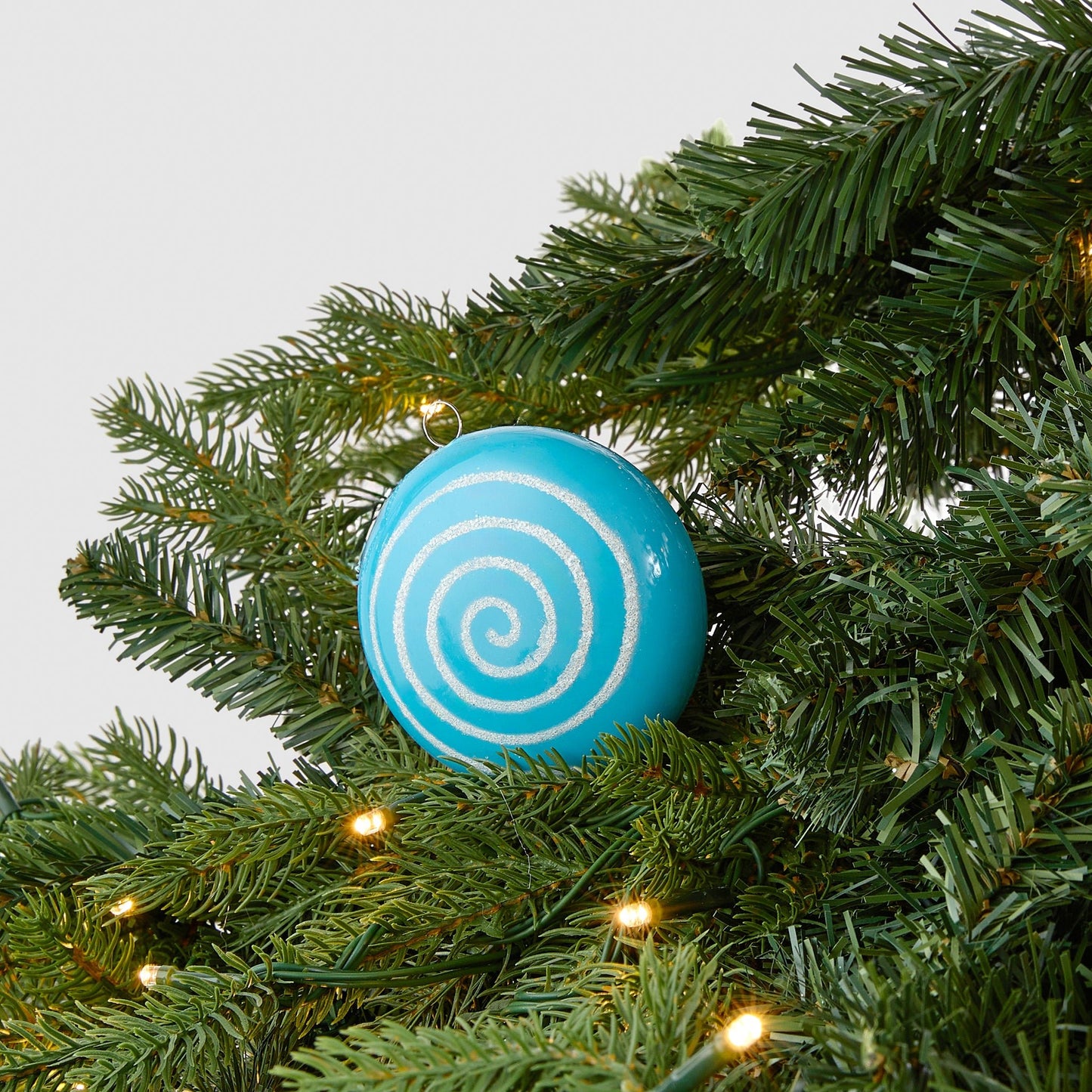 Blue Glitter Dusted Lollipop Ornament - Joy By