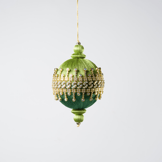 Botanical Embellished Thread Finial Ornament - Joy By