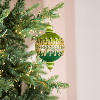 Botanical Embellished Thread Finial Ornament - Joy By