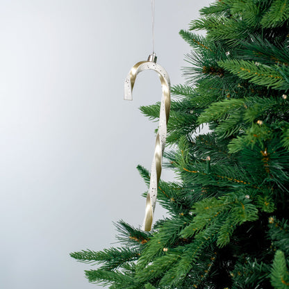 Bright Champagne 9.5" Candy Cane Ornament - Joy By