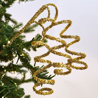 Bright Gold Tinsel Twirl Pick - Joy By