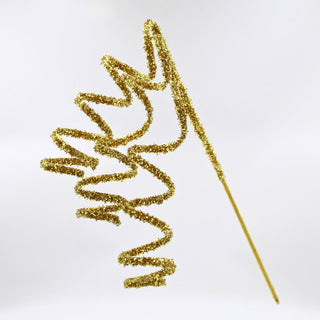 Bright Gold Tinsel Twirl Pick - Joy By