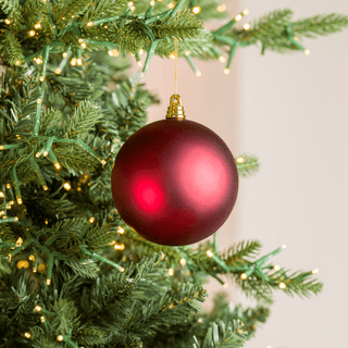 Burgundy 4" Shatterproof Ball Ornament - Joy By