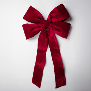 Burgundy Oversized Outdoor Bow, Set of 2 (Large) - Joy By