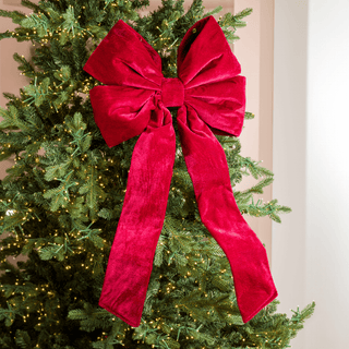 Burgundy Oversized Outdoor Bow - Joy By