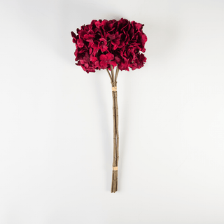 Burgundy Real Touch Hydrangea Bundle (Set of 5 at 27") - Joy By