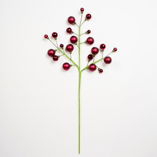 Burgundy Shiny Matte & Ball Spray Pick 27" - Joy By