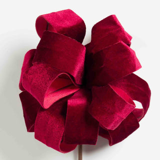 Burgundy Velvet Decorative Pick - Joy By