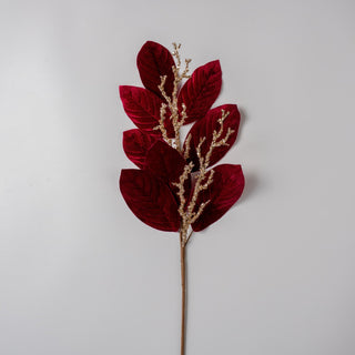 Burgundy Velvet Magnolia Leaf Pick - Joy By